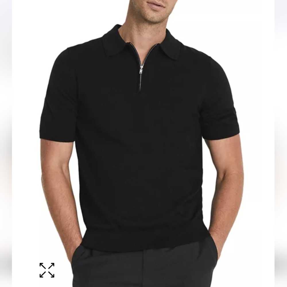 Reiss Black Polo Shirt for Men